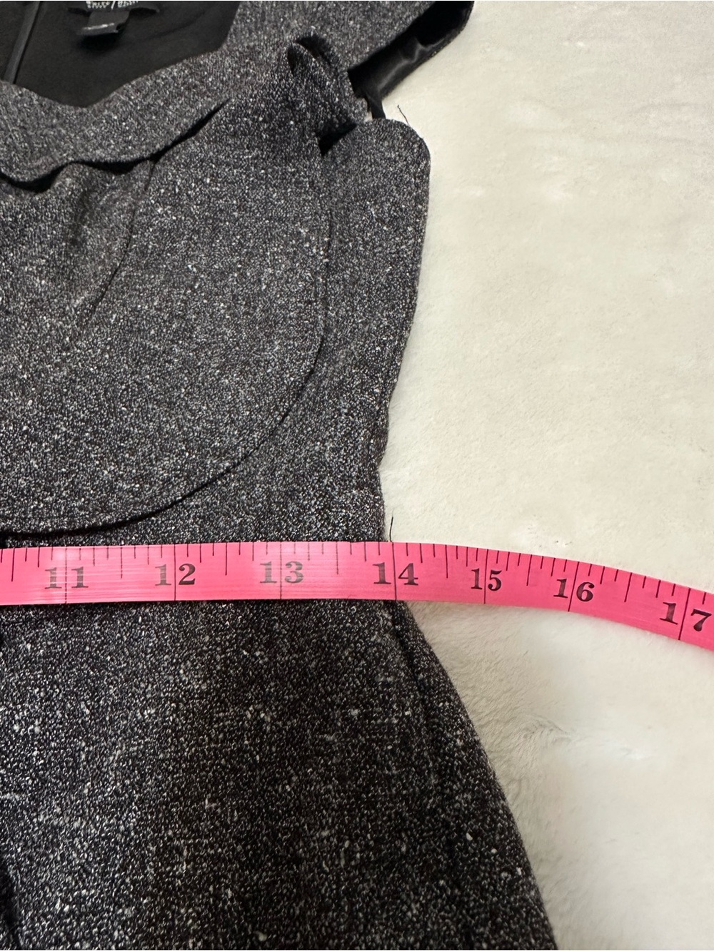 White House Black Market Ruffle Sheath Dress - grey size 6 - Picture 6 of 6